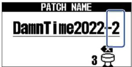 ZOOM B2 FOUR - Changement des noms de mémoires de patch - 5