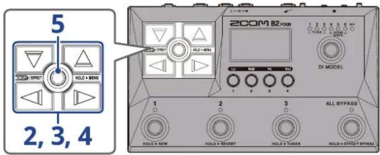 ZOOM B2 FOUR - Remplacement d'effets - 1