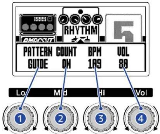 ZOOM B2 FOUR - Pressez (MEMORY/EFFECT) - 2