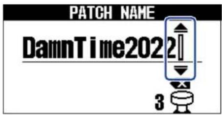ZOOM B2 FOUR - Changement des noms de mémoires de patch - 4