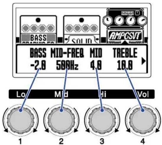 ZOOM B2 FOUR - Réglage des paramètres d'effet - 3