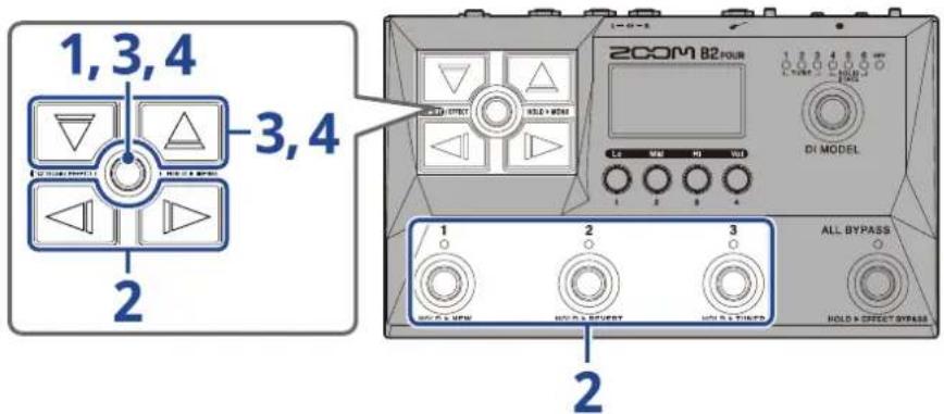 ZOOM B2 FOUR - Copie et sauvegarde des mémoires de patch - 1