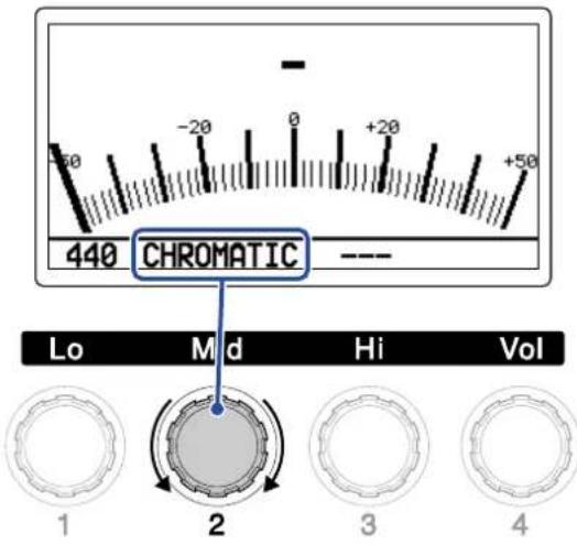 ZOOM B2 FOUR - Sélection du type d'accordeur - 1