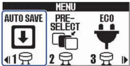 ZOOM B2 FOUR - Réglage de la fonction AUTO SAVE - 1