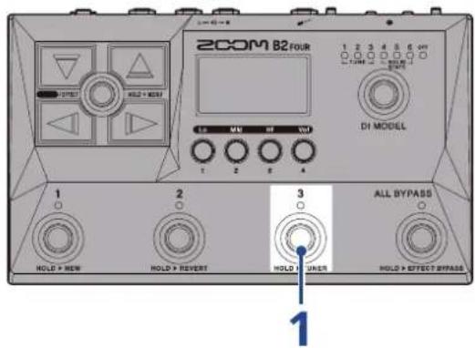 ZOOM B2 FOUR - Activation de l'accordeur - 1