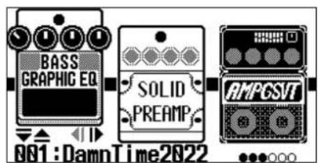 ZOOM B2 FOUR - Activation/désactivation des effets - 2
