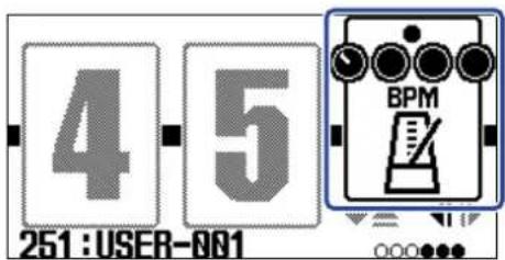 ZOOM B2 FOUR - Réglage du tempo - 2