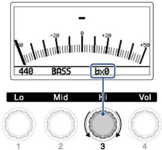 ZOOM B2 FOUR - Emploi de flat tunings - 1