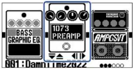 ZOOM B2 FOUR - Pressez (MENOR)/EFFECT - 1