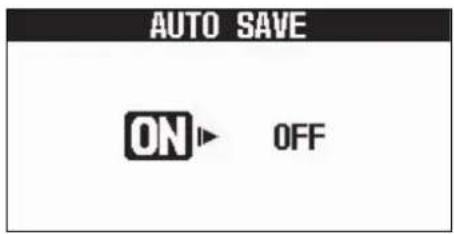 ZOOM B2 FOUR - Réglage de la fonction AUTO SAVE - 2