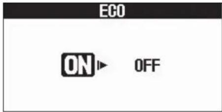 ZOOM B2 FOUR - Réglage du mode d'économie d'énergie (ECO) - 2