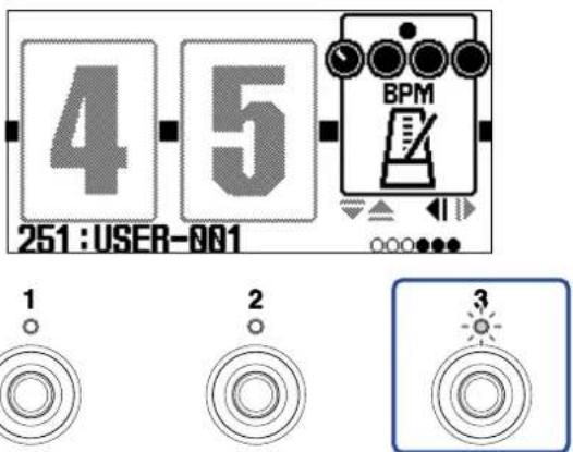 ZOOM B2 FOUR - Réglage du tempo - 3