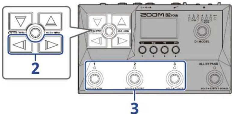 ZOOM B2 FOUR - Réglage du tempo - 1