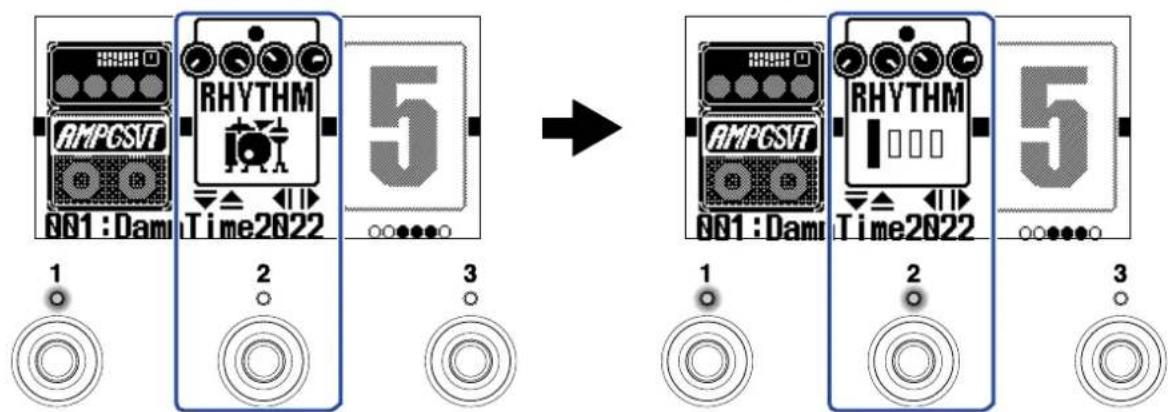 ZOOM B2 FOUR - Lancement/arrêt du rythme - 3