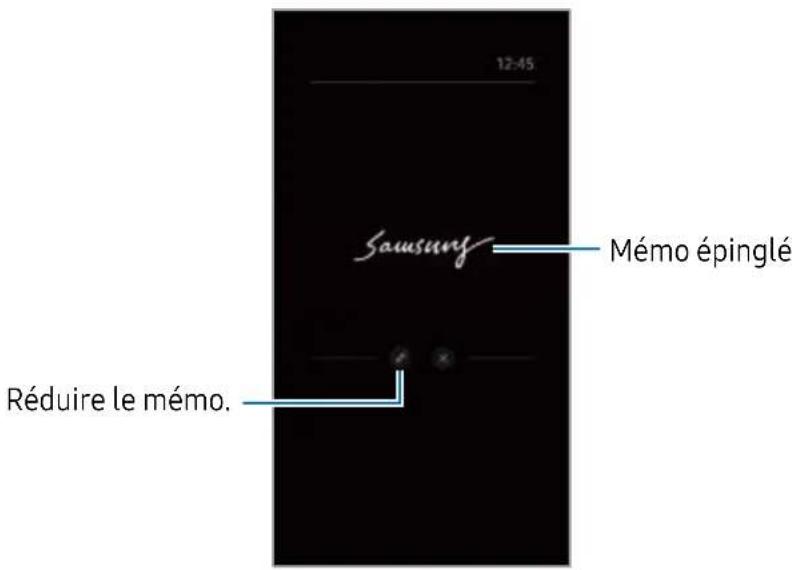 SAMSUNG Galaxy S23 Ultra - Épingler un métmo sur l'écran Always On Display - 1