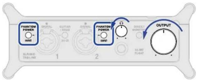 PHANTOM POWER (HWV) SIGNAL GUTTER RADS PHANTOM POWER (HWV) DIRECT MONITOR OUTPUT 32-BIT FL/RAT ULUMIC TRIB/LIME 1 2