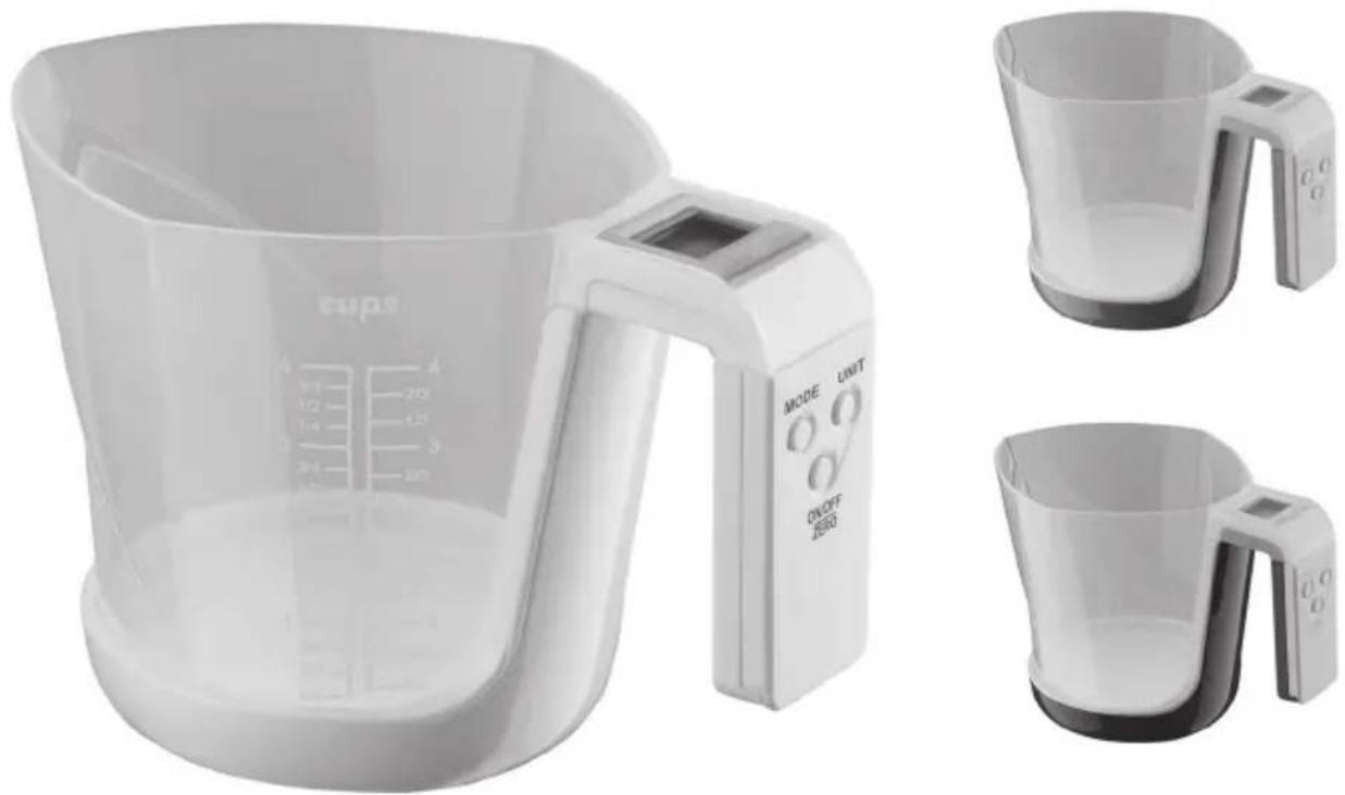 Ambiano GTKSM01 - Keukenweegschaal met maatbeker Balance de cuisine avec verre doseur Küchenwaage mit Messbecher - 1