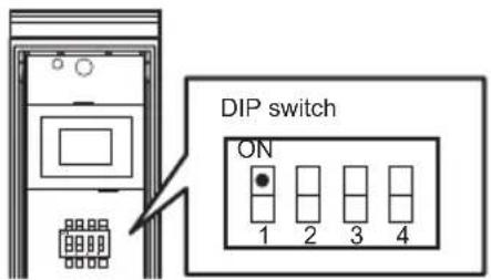 OPTEX FTNAM - DIP switch 1 (LED) sur "ON". - 1