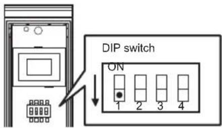 OPTEX FTNAM - Si vous ne voulez pas que lesLED s'allument tout le temps, mettez le DIP switch 1 - 1