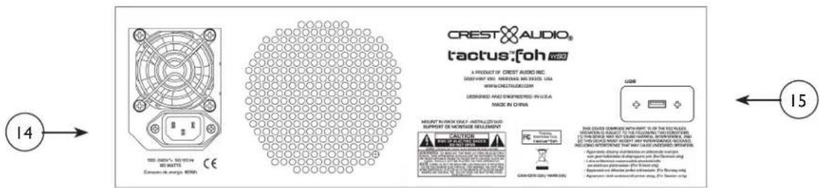 CREST AUDIO Tactus .FOH - Les LED maître/alimentation - 1