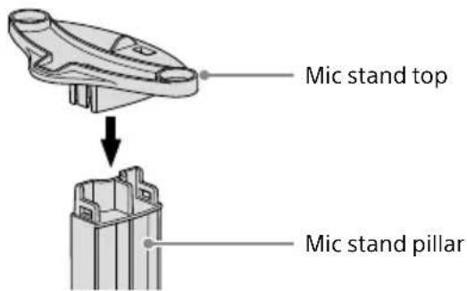 Mic stand top Mic stand pillar