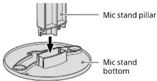 Mic stand pillar Mic stand bottom