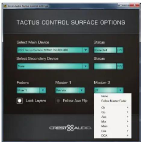 PEAVEY Tactus Control Surface - Faders maîtres 1 et 2: - 1