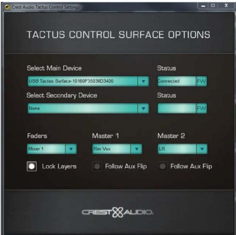 PEAVEY Tactus Control Surface - Connexion démarrage rapide - 2