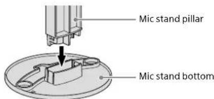 Mic stand pillar Mic stand bottom