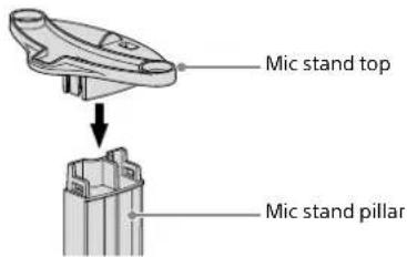 Mic stand top Mic stand pillar
