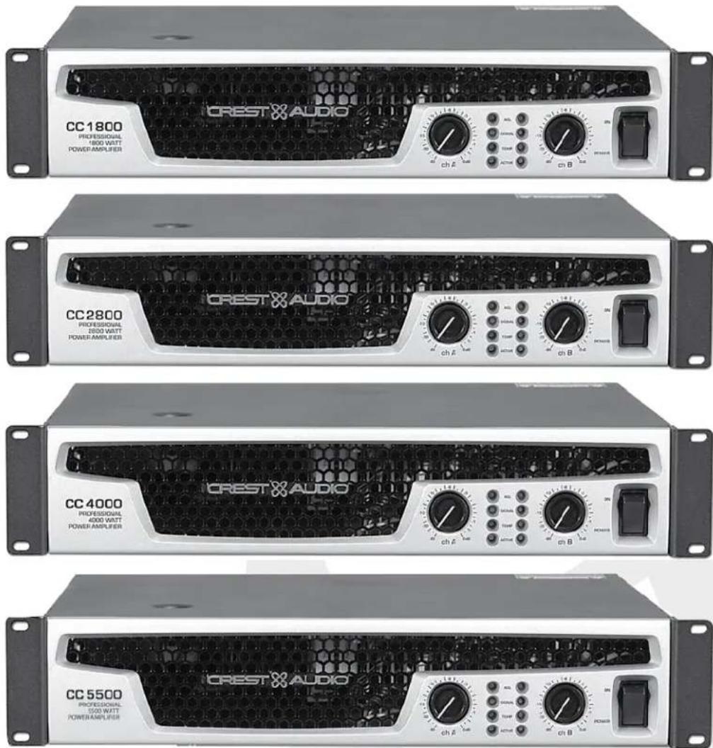CREST AUDIO CC 2800 - CC™ Power Amplifier Owner's Manual - 1