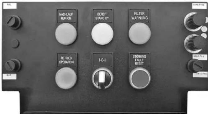 NACHAUF RUN ON BERET STAND BY FILTER WARNUNG BETTIES OPERATION I-O-II STÖRUNG FAULT RESET WIND REG. WIN-2 WIN-100