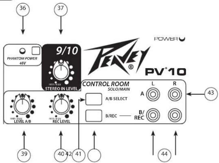 PEAVEY PV 10 BT - Sorties STEREO XLR - 1