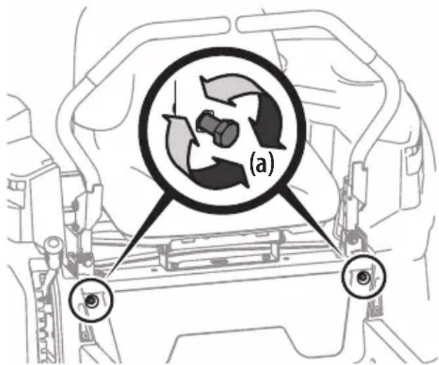 Cub Cadet Ultima ZT2 54 - RéGLAGE DE LA BUTEE DU LEVIER DE COMMANDE DE TRANSMISSION DES BARRES DE CONDUITE - 1