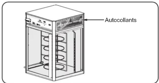 Hatco FlavRSavor FSD1X - Installation des autocollants - 1