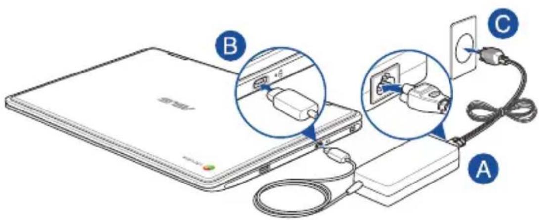 ASUS Chromebook C204MA - Chargez la batterie de votre chromebook - 2