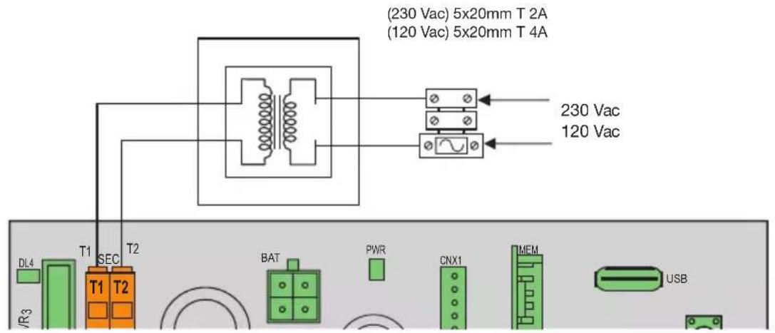 Vimar ELVOX EK07 - - Connexion de l'alimentation - 1
