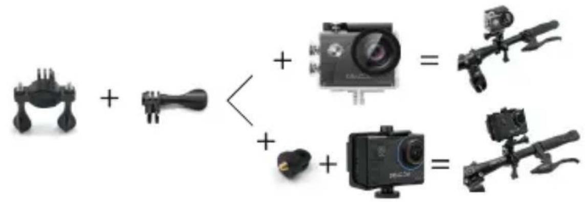 Diagram showing the decomposition of a robot's components into a camera and its equivalent versions, with plus signs indicating component values.