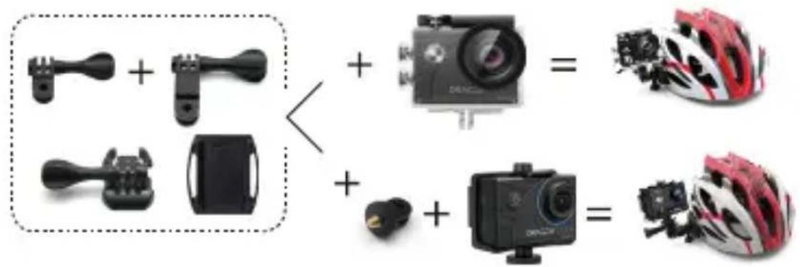 Diagram showing the product combination of camera modules and a camera, with each module's internal components and total count shown.