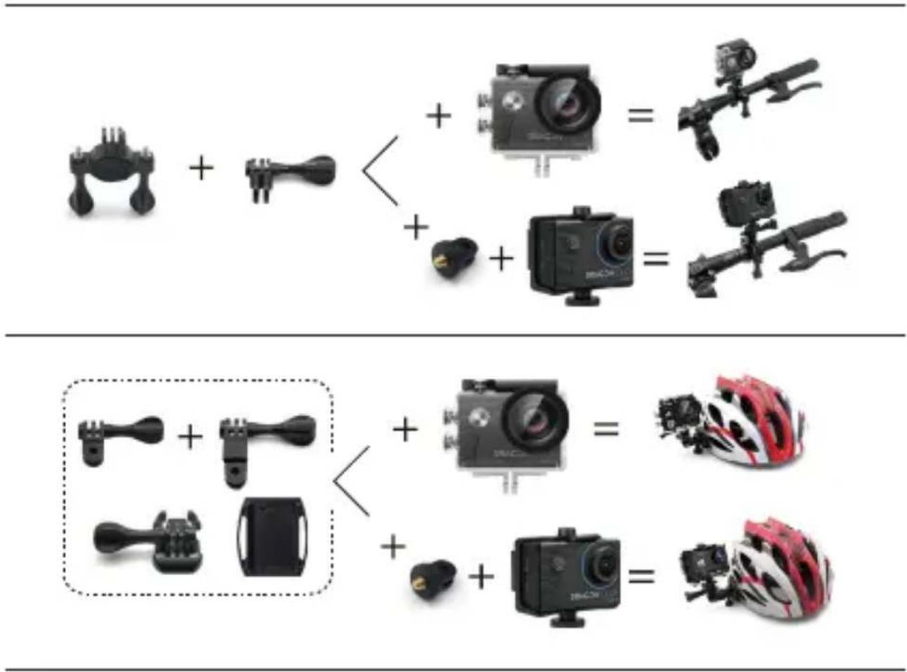 Diagram illustrating the decomposition of a robot's components into two types of camera modules, with each component labeled by its name and symbol.