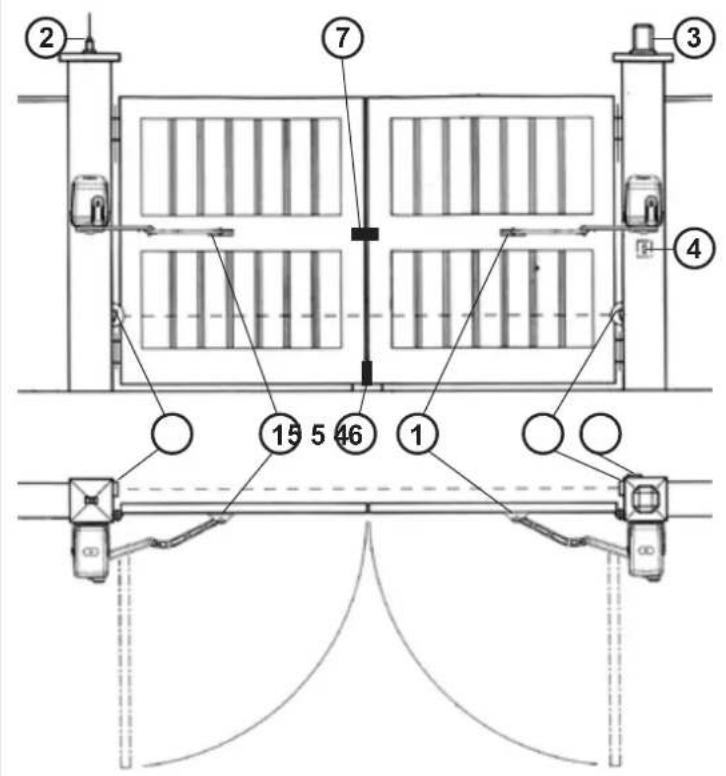 Vimar ELVOX EAM6.N - Schéma détaillé de l'installation - 1