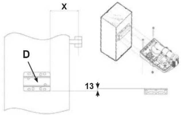 Vimar ELVOX EAM6.N - FIXING THE OPERATOR TO THE PILLAR (D) - 1