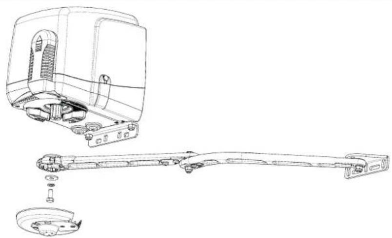 Vimar ELVOX EAM6.N - FIXING THE DRIVE ARM WITH THE ANTI-THEFT LOCKING DEVICE (E) - 2