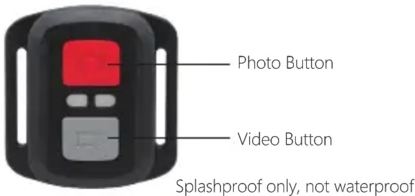 Photo Button Video Button Splashproof only, not waterproof