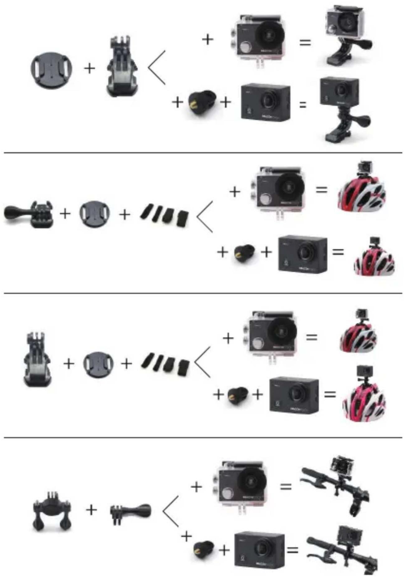Diagram illustrating the decomposition of a device into three categories, each showing a camera and accessories with their respective charge values.
