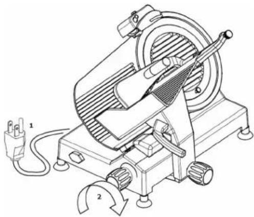 Berkel B14SLC - DESENSAMBLAJE DE LA MÁQUINA PARA SU LIMPIEZA - 1