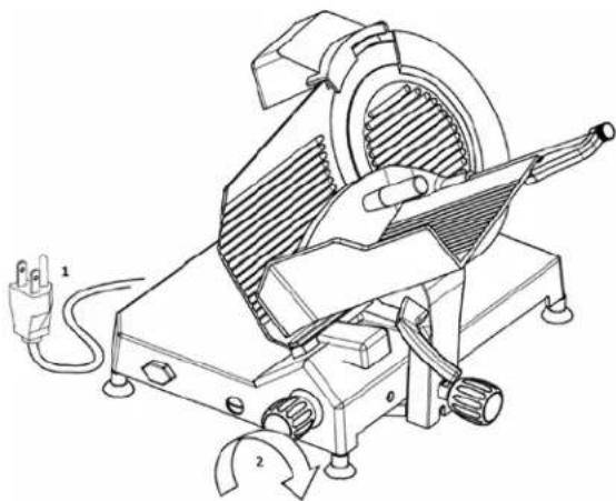 Berkel 829APLUS - Démontage de la plaque couvre-lame - 1