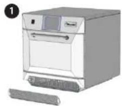Merrychef Eikon E5 - REMOVA E LIMPE as peças do forno: - 1