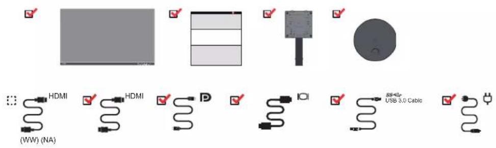 LENOVO ThinkVision T24i10 - Contenu de la boîte - 1