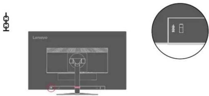 LENOVO ThinkVision T24i10 - Fente de câble de verrouillage - 1
